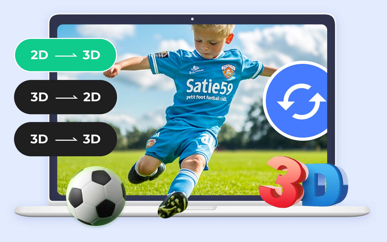 Convert Between 3D and 2D
