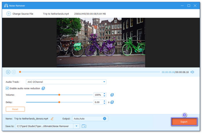 Export Your Cleaned Audio or Video File