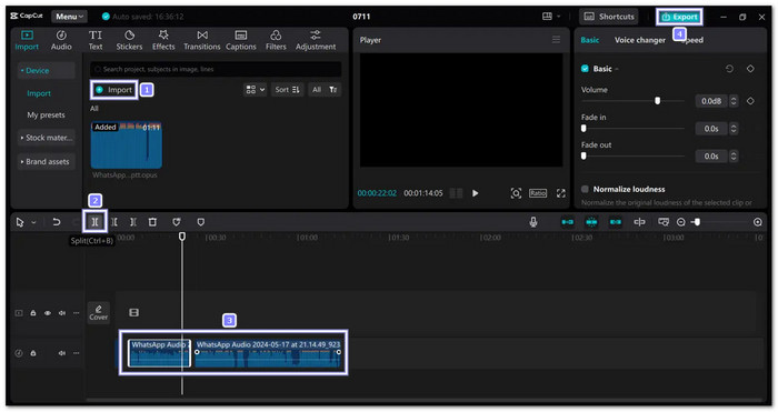 Capcut Cut Mp3 File