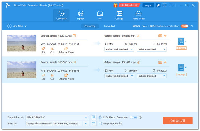 Tipard Video Converter Ultimate MTS to MP4 Converter
