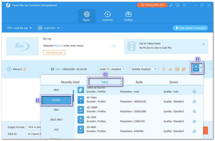 Choose Final Cut Pro Supported Format