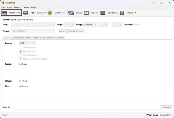 HandBrake Add Video