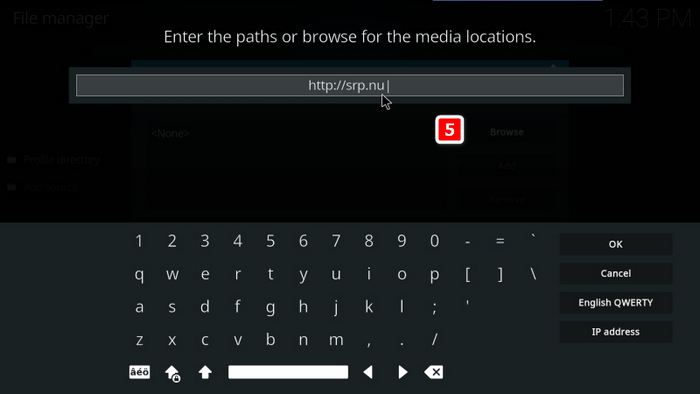 Enter The Paths in Kodi