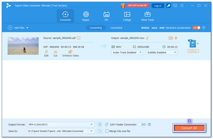 Start Changing ASF to MOV