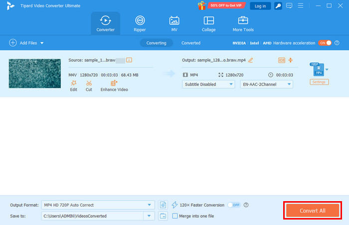 Click Convert All Button
