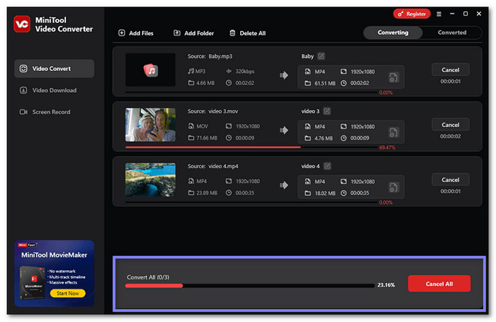 Click The Convert All Button