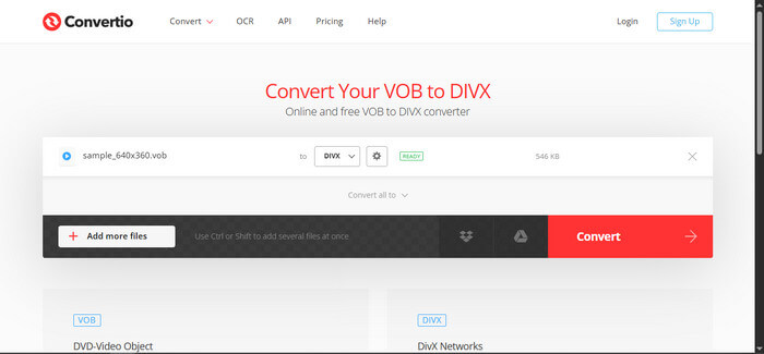 Interface Convertio
