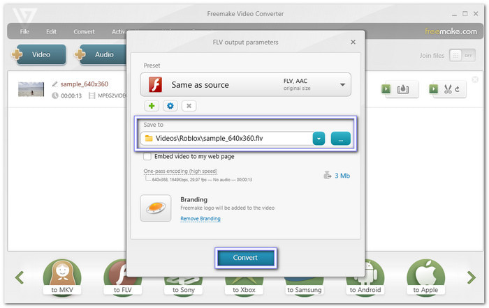 Pick A Folder And Press Convert