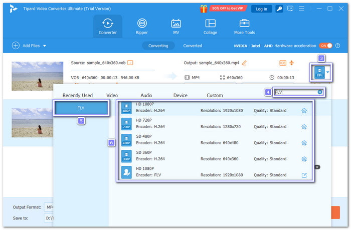 Select FLV And Resolution