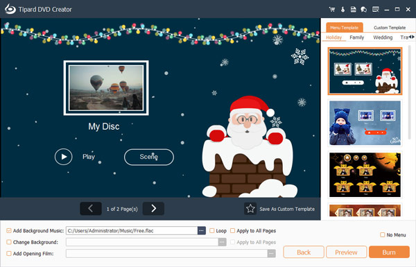 Select DVD Menu