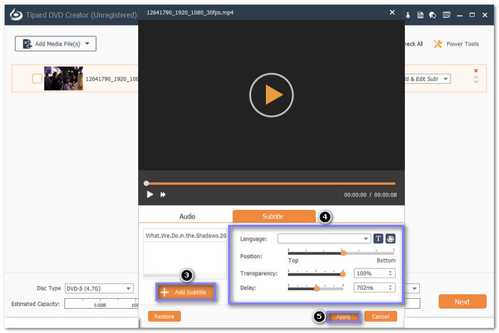 Import Your Subtitle File
