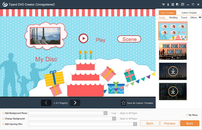 Intrface Tipard DVD Creator