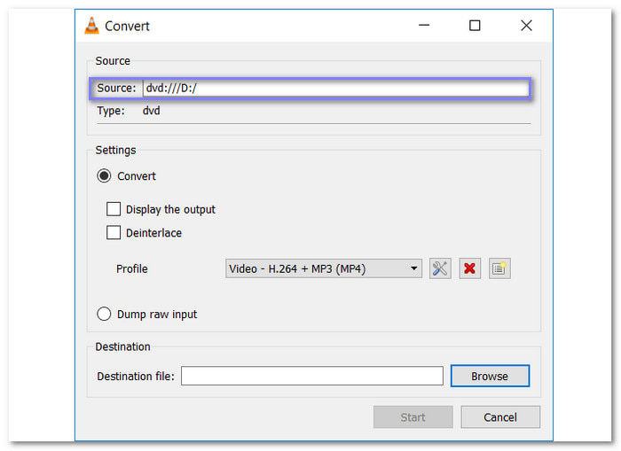 VLC Compress DVD