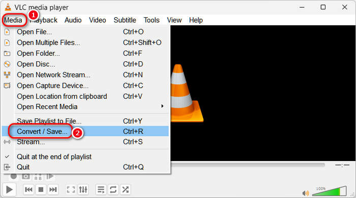 Start the Conversion Feature in VLC