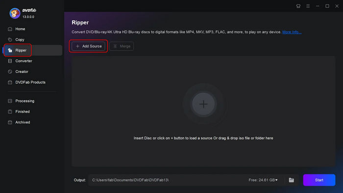 Load DVD to DVDFab