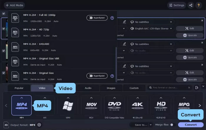 Extract DVD to MP4 with Movavi Video Converter