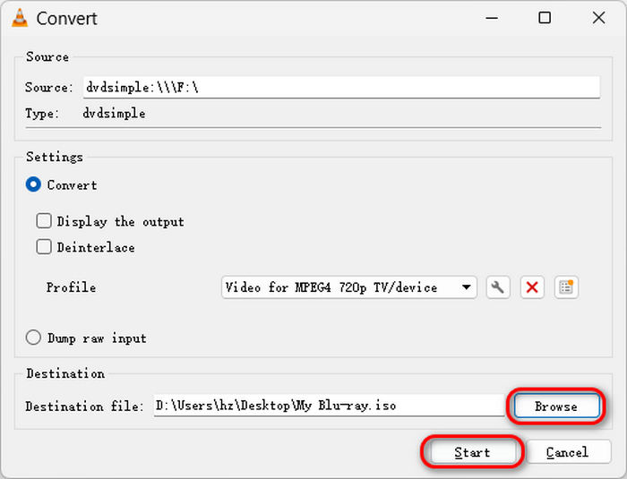 Create an AVI Profile in VLC