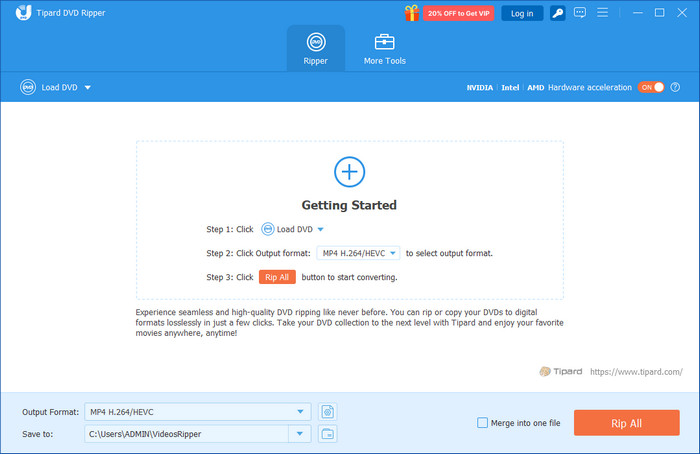 Tipard DVD Ripper UI
