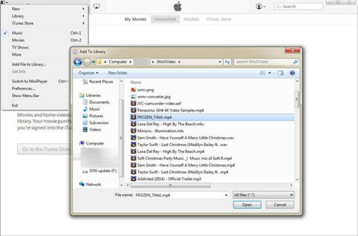 Add iTunes Video Windows