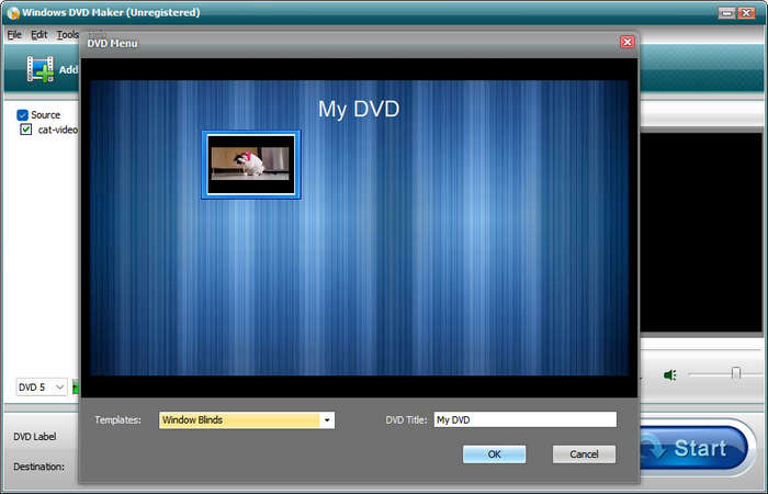 Dvd Menu in windows-dvd Maker