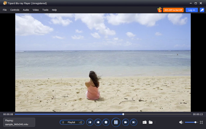 Sample DVD Video Playing