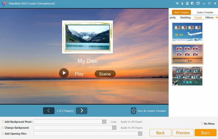 Videobyte Menu Creator