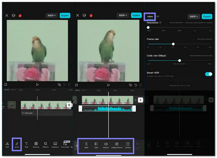 Capcut Add Music to Gif on iPhone or Android