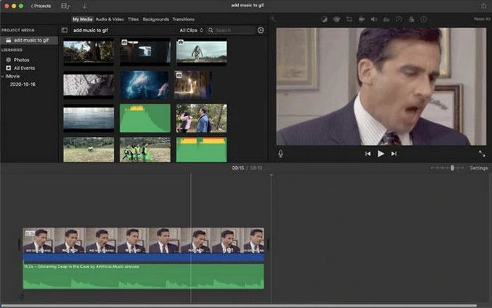 Music to Gifs In iMovie
