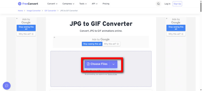 Freecovert Choose Files