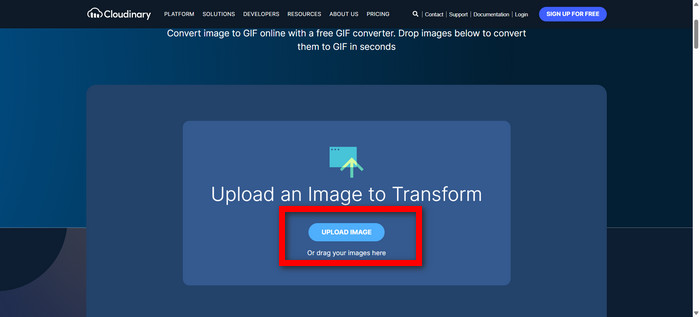 Upload Image Button