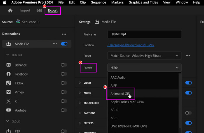 Convert MOV To GIF Premiere