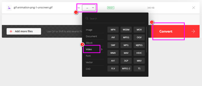 Convert Gif to Video Convertio