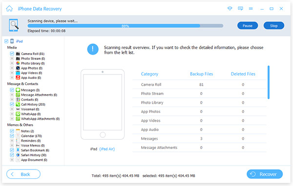 Recover Lost Data to iPad