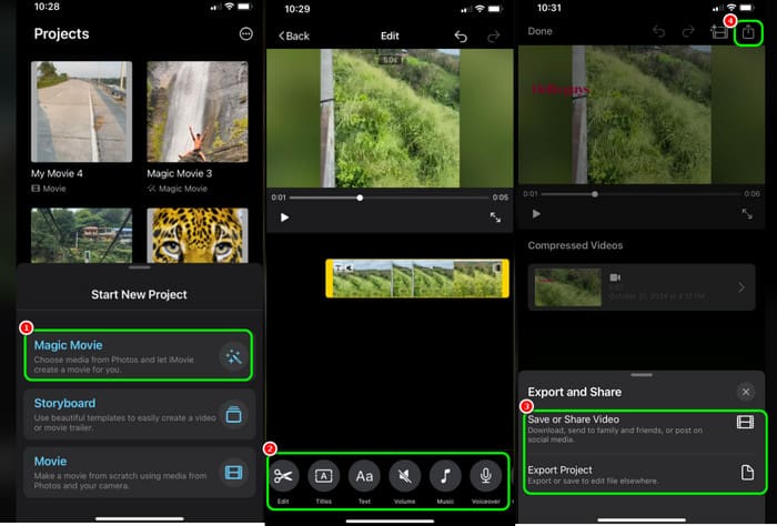 Edit Videos iMovie App