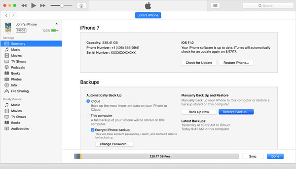 Fix iPhone with iTunes