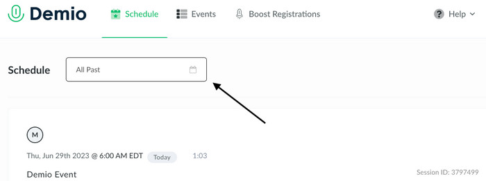 Click All Past Button
