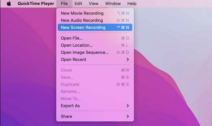 New Screen Recording Quicktime