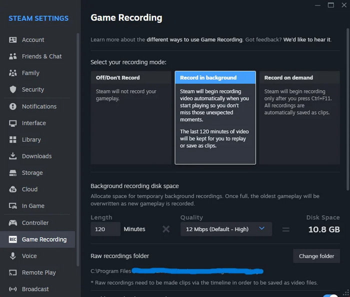 Steam Game Recorder