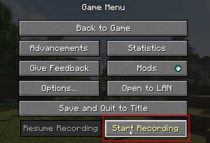 Click Start Recording