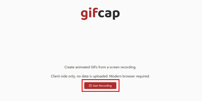 Click Start Recording Button