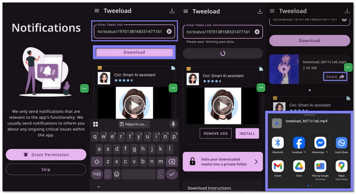 Android Download Twitter Video