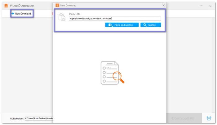 Paste The Twitter Video Link