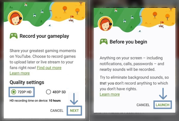 Record clash of clans on android
