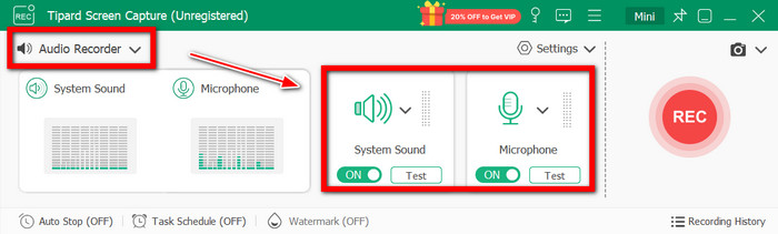 Audio Recorder Systemsound Microphone