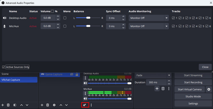 OBS Set Audio