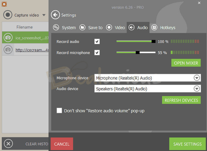 Audio Settings