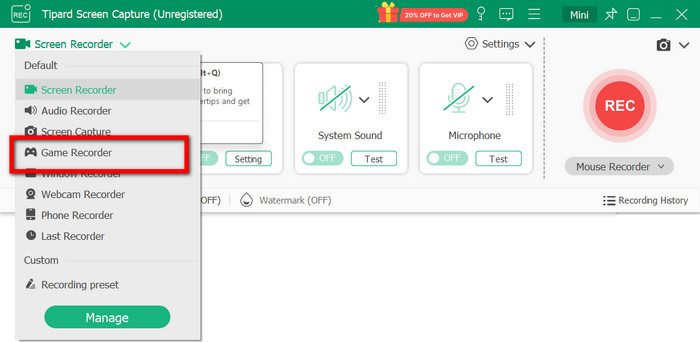 Tipard Screen Capture Game