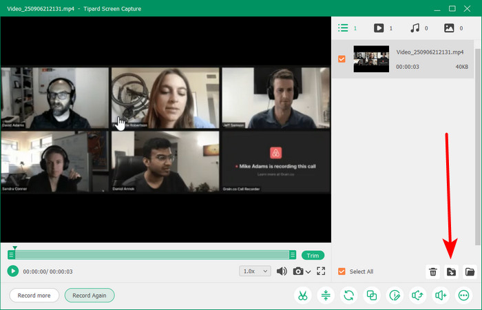 Tipard Save Recording