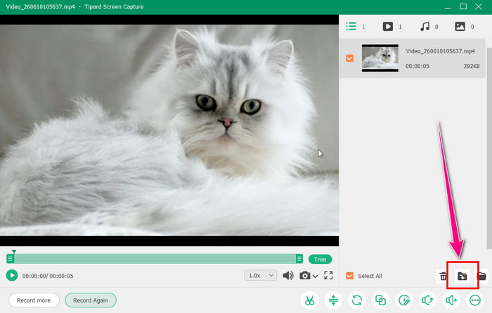 Tipard Screen Capture Export Recording