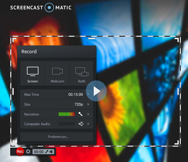 Grab Mac screen through Screencast-O-Matic